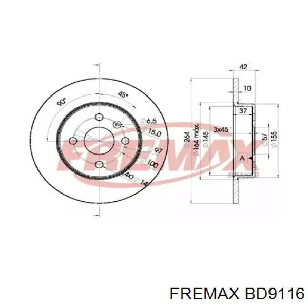 Тормозные диски BD9116 Fremax