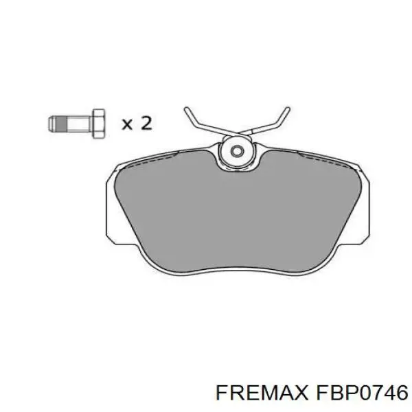 FBP0746 Fremax колодки тормозные передние дисковые