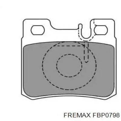 FBP0798 Fremax колодки тормозные задние дисковые