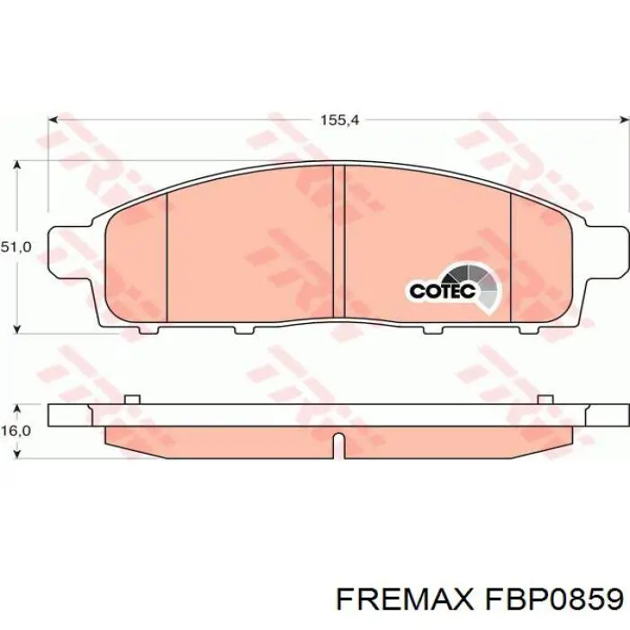 Тормозные колодки Fremax FBP0859