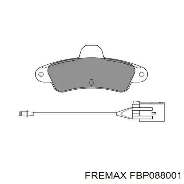 FBP088001 Fremax колодки тормозные задние дисковые