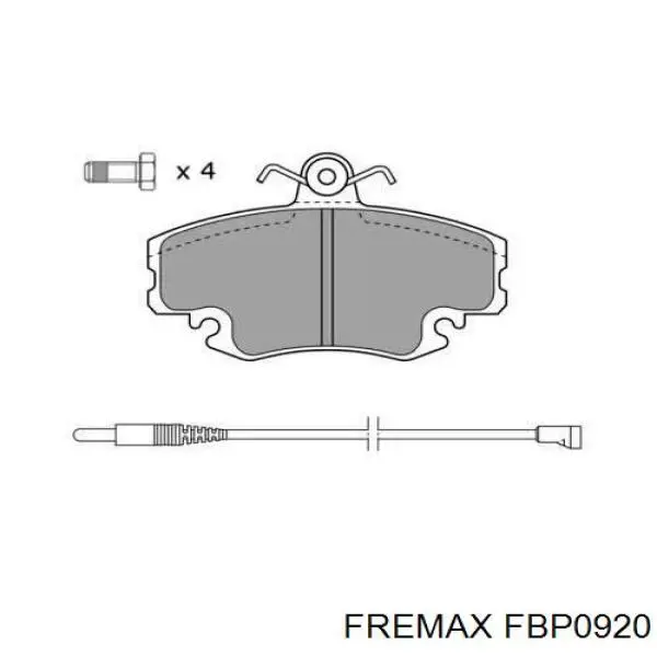 Pastillas de freno delanteras FBP0920 Fremax