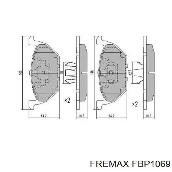 FBP1069 Fremax колодки тормозные передние дисковые