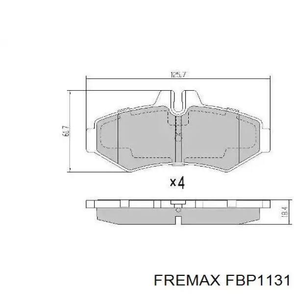 Задние тормозные колодки FBP1131 Fremax