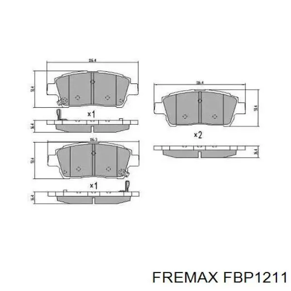 Передние тормозные колодки FBP1211 Fremax