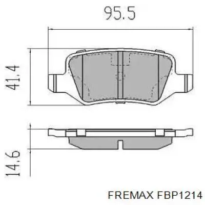 FBP1214 Fremax колодки тормозные задние дисковые