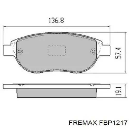 FBP1217 Fremax передние тормозные колодки