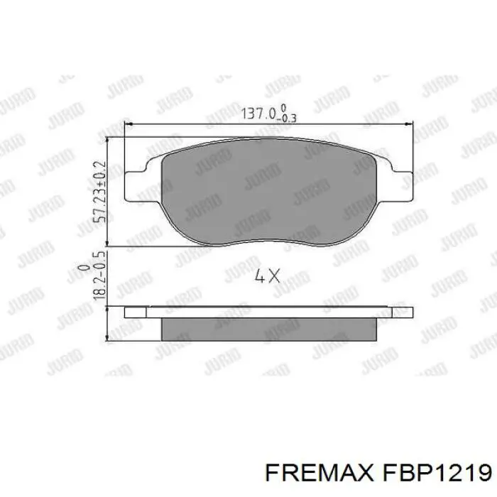 FBP1219 Fremax Колодки передние