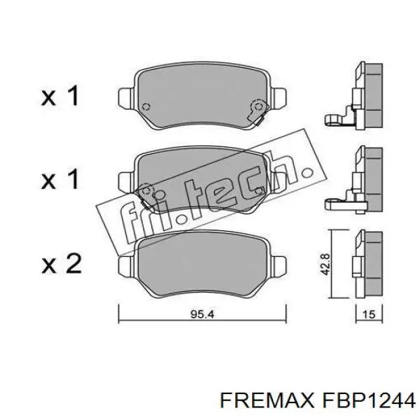 Задние тормозные колодки FBP1244 Fremax