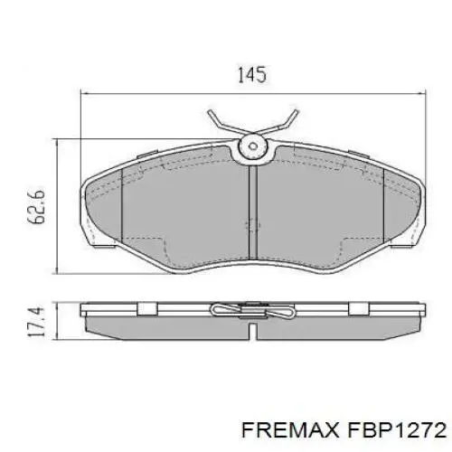 FBP1272 Fremax колодки тормозные передние дисковые