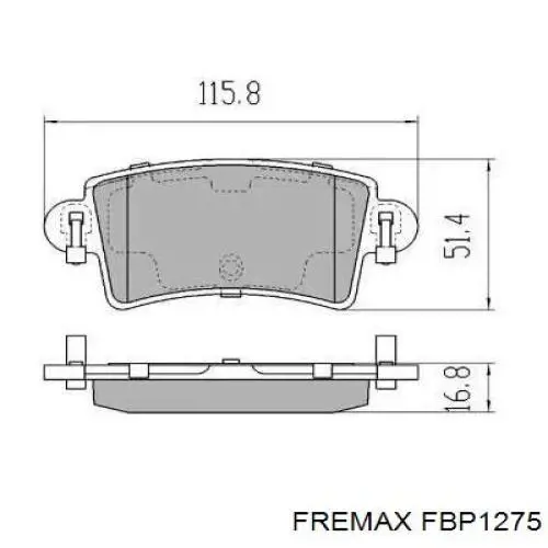 Задние тормозные колодки FBP1275 Fremax