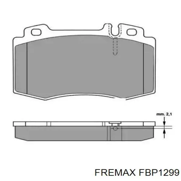 Передние тормозные колодки FBP1299 Fremax