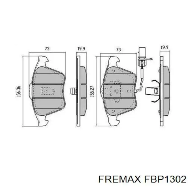 Передние тормозные колодки FBP1302 Fremax