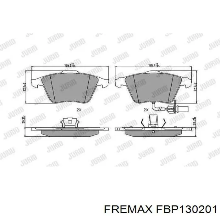 Передние тормозные колодки FBP130201 Fremax