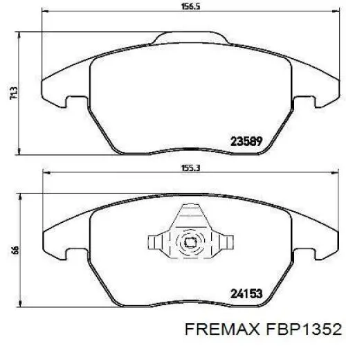 Купить FBP1352 Fremax Колодки тормозные