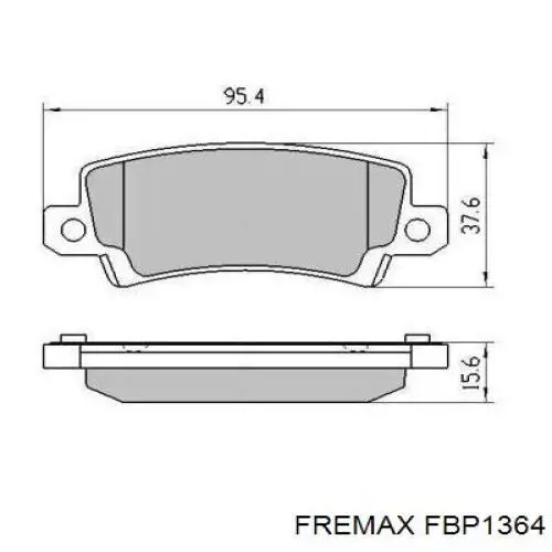 Задние тормозные колодки FBP1364 Fremax