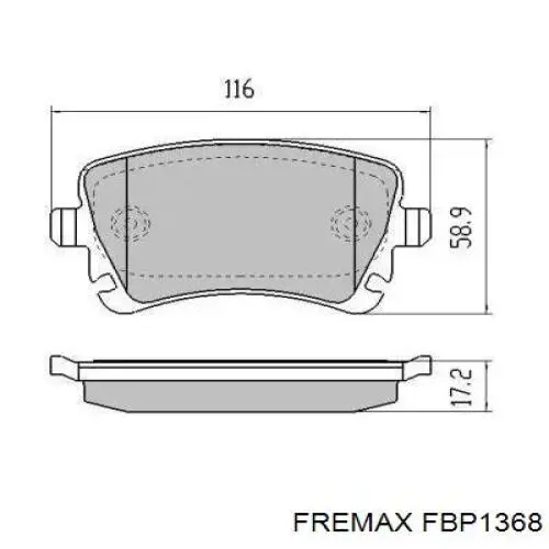 Задние тормозные колодки FBP1368 Fremax