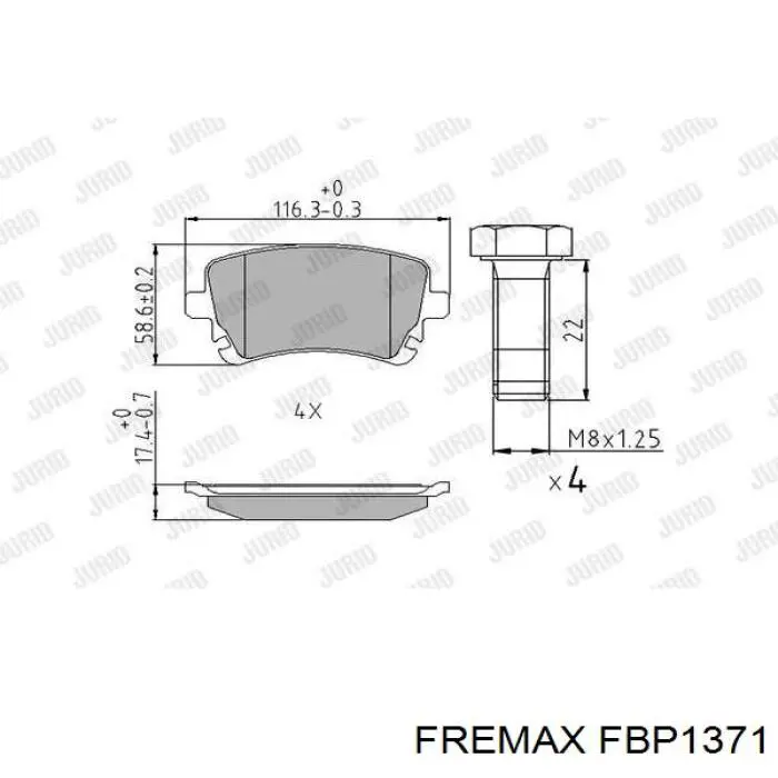 Задние дисковые колодки Fremax FBP1371