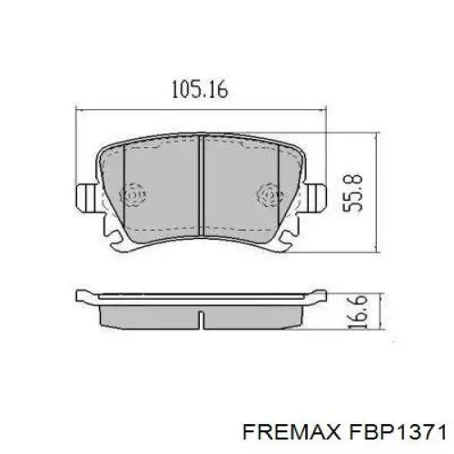 FBP1371 Fremax Колодки тормозные дисковые комплект