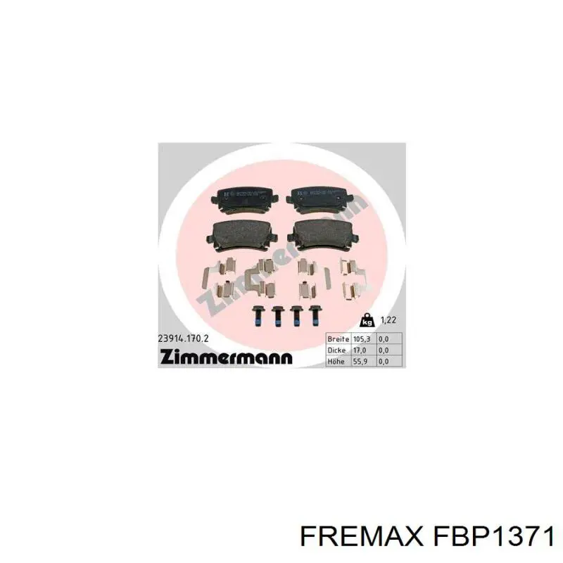 Купить FBP1371 Fremax Колодки тормозные задние, дисковые