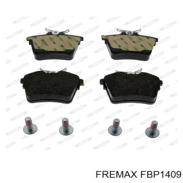 FBP1409 Fremax Колодки тормозные дисковые комплект
