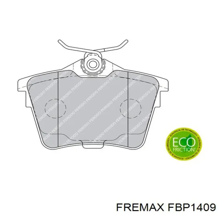 Купить FBP1409 Fremax Колодки тормозные задние, дисковые
