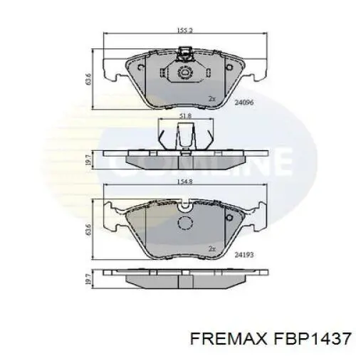 Передние тормозные колодки FBP1437 Fremax