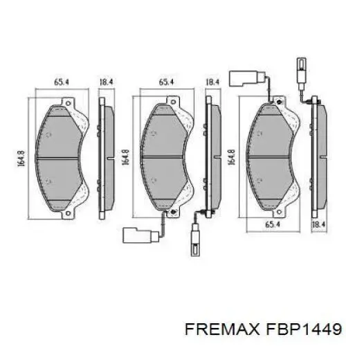 Передние тормозные колодки FBP1449 Fremax