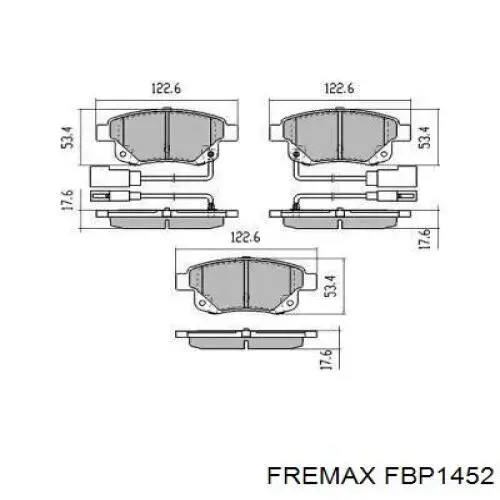 Задние тормозные колодки FBP1452 Fremax