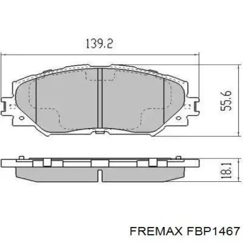 Передние тормозные колодки FBP1467 Fremax