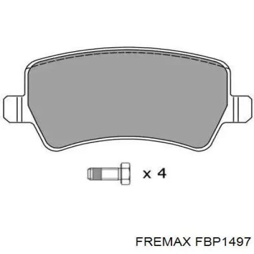FBP1497 Fremax колодки тормозные задние дисковые