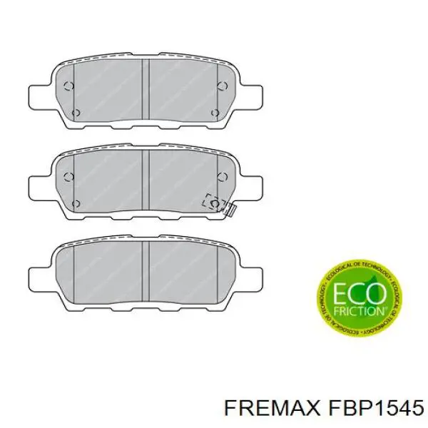 Купить FBP1545 Fremax Колодки тормозные задние, дисковые