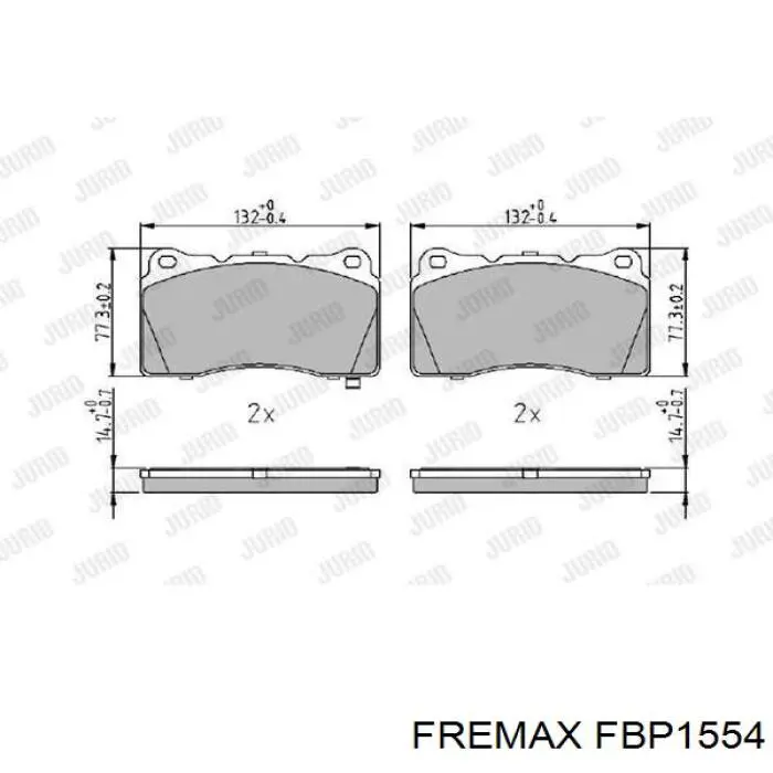 Передние тормозные колодки FBP1554 Fremax