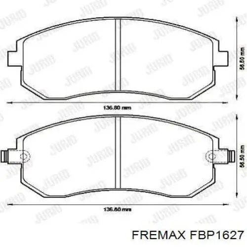 Колодки Fremax FBP1627 цена, от 31.67 USD