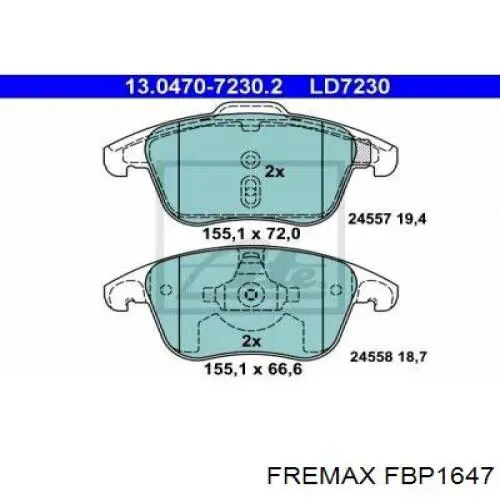 Колодки Fremax FBP1647 цена, от 54.69 USD