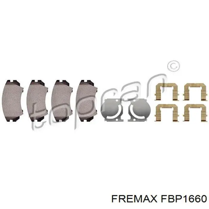 Купить FBP1660 Fremax Колодки тормозные