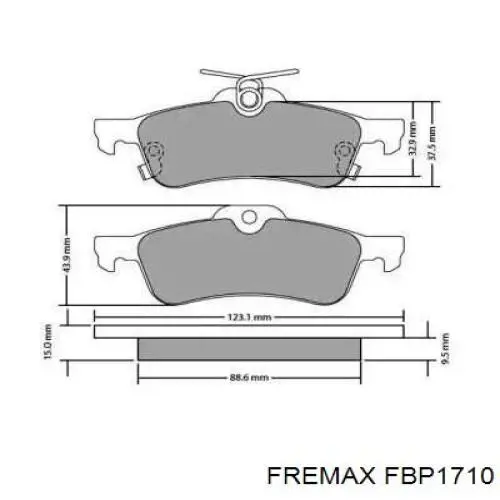 Задние тормозные колодки FBP1710 Fremax