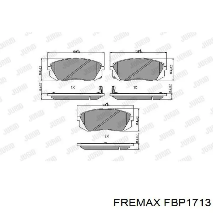 Передние тормозные колодки FBP1713 Fremax