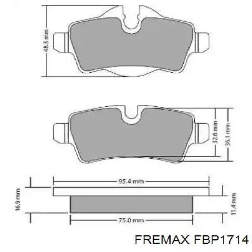 FBP1714 Fremax Колодки тормозные дисковые комплект