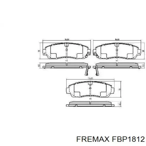 Передние тормозные колодки FBP1812 Fremax