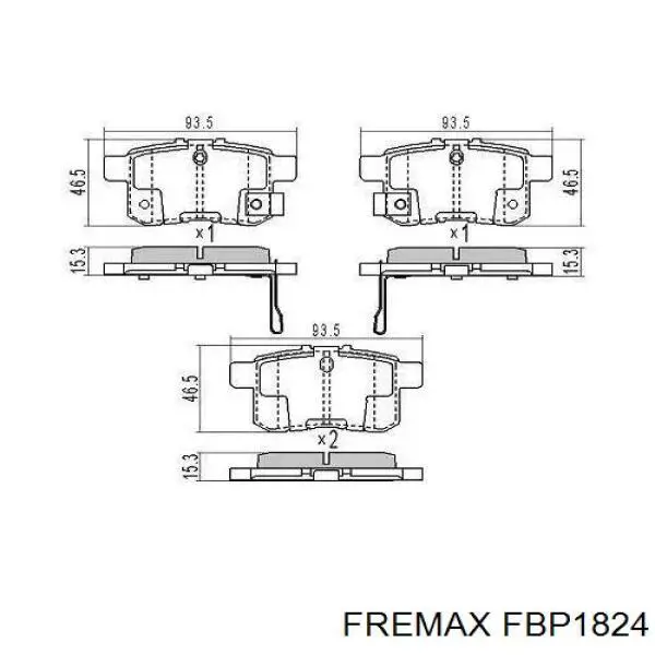 Задние тормозные колодки FBP1824 Fremax