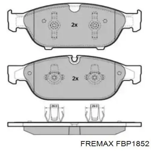 Передние тормозные колодки FBP1852 Fremax