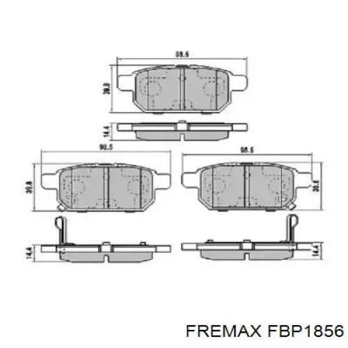 Задние тормозные колодки FBP1856 Fremax