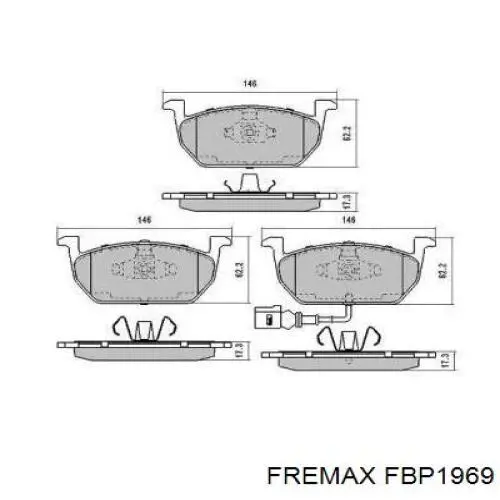 Задние тормозные колодки FBP1969 Fremax