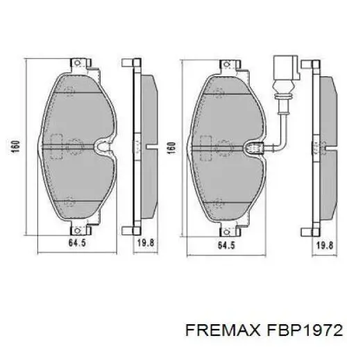 Передние тормозные колодки FBP1972 Fremax