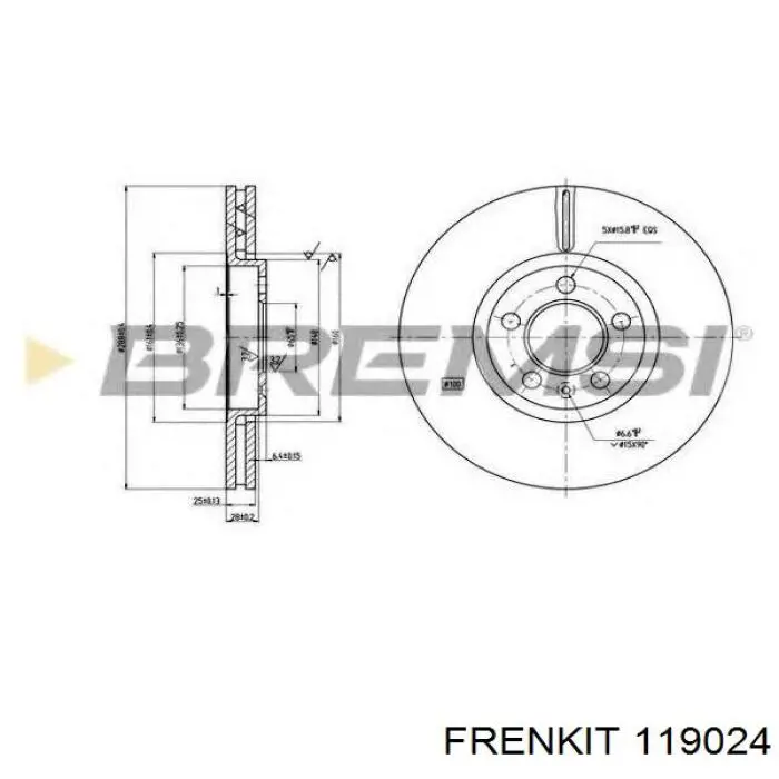 Ремкомплект главного тормозного цилиндра 119024 Frenkit