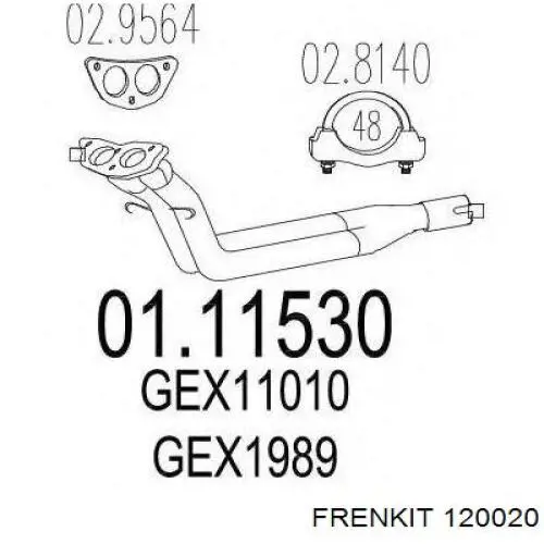 Купить 120020 Frenkit Ремкомплект тормозного цилиндра