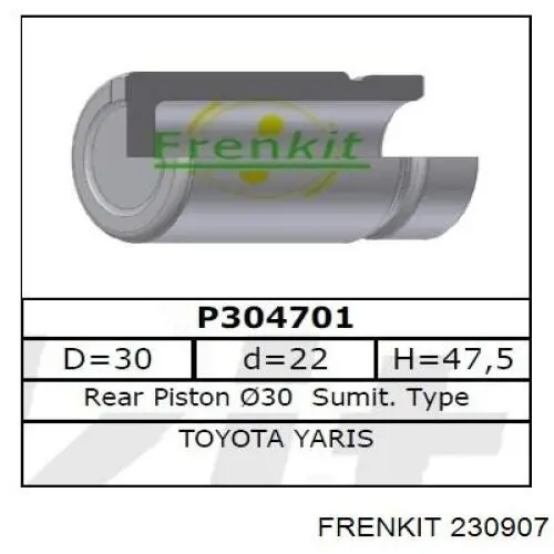 Суппорт тормозной задний левый 230907 Frenkit