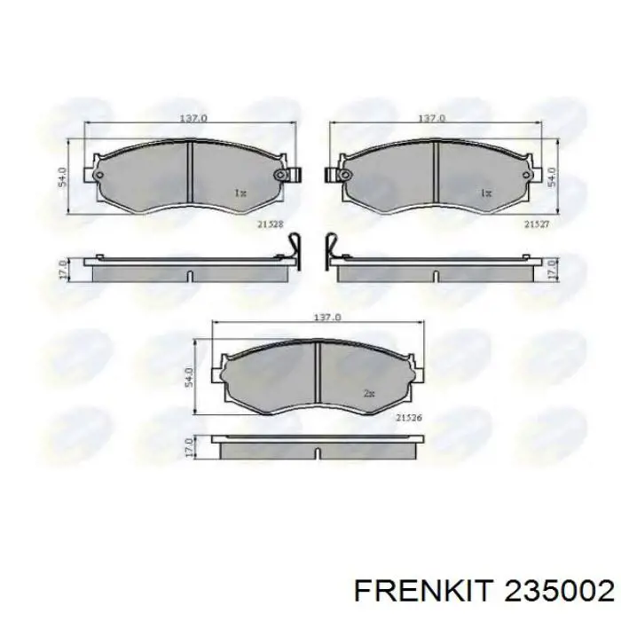 Купить 235002 Frenkit Ремкомплект суппорта тормозного, заднего