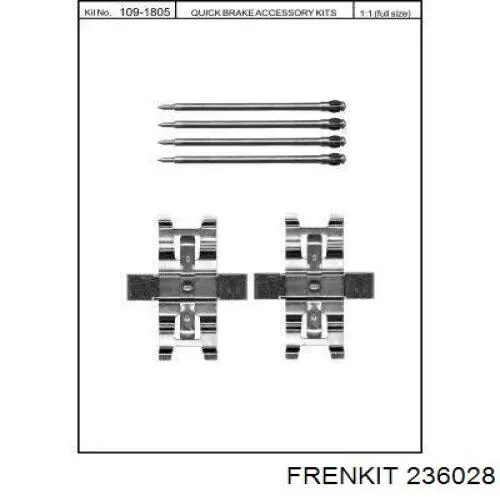 236028 Frenkit ремкомплект суппорта тормозного заднего